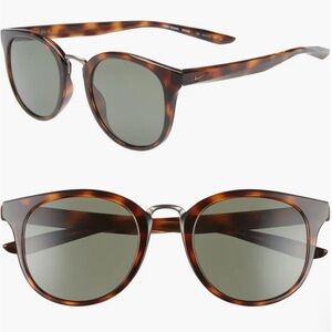 Authentic Nike Revere 51mm Round Sunglasses Tortoise/Green Lens New With Defect